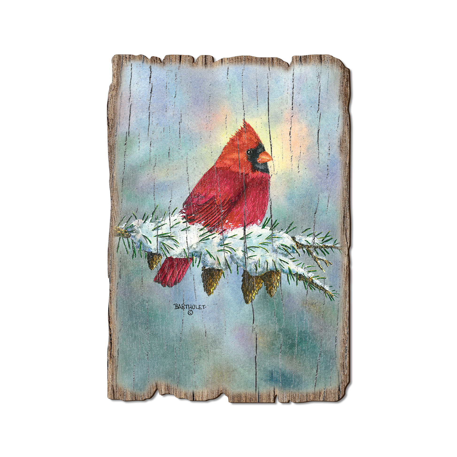 Greeting Card: Weathered Edge - Bartholet's Scarlett Delight