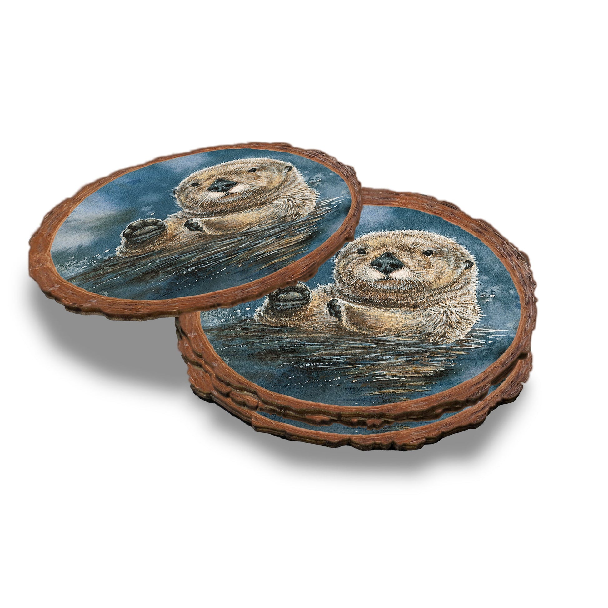 Bartholet's Sea Otter  - Live Edge Live Edge Coaster (5pk // $2.80ea)