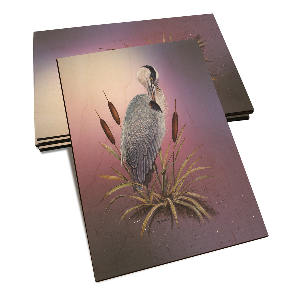 Bartholet's Sunset Heron  - Classic Edge Classic Edge Postcard (5pk // $2.80ea)