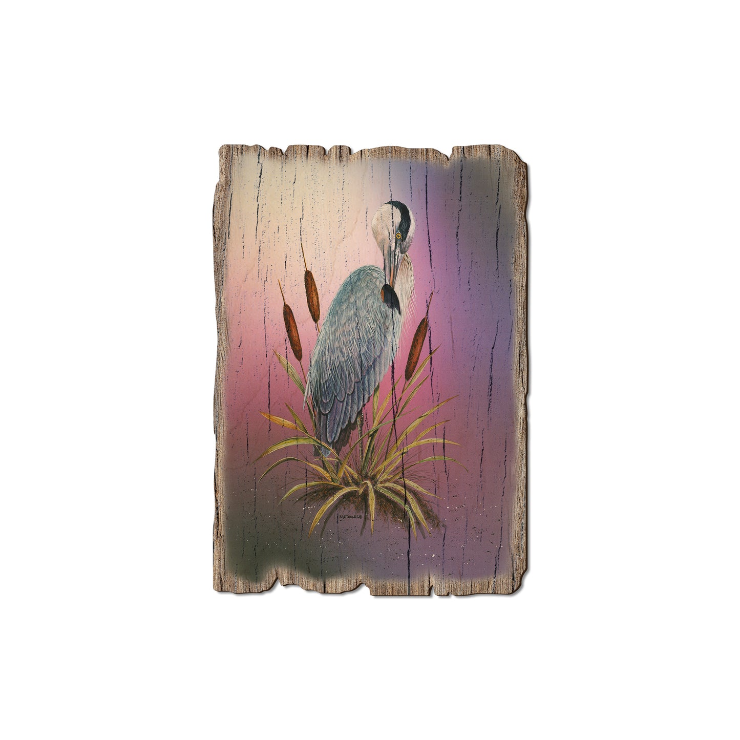 Bartholet's Sunset Heron - Rustic Edge Postcards & Magnets Rustic Edge Magnet (5pk // $2.80ea)