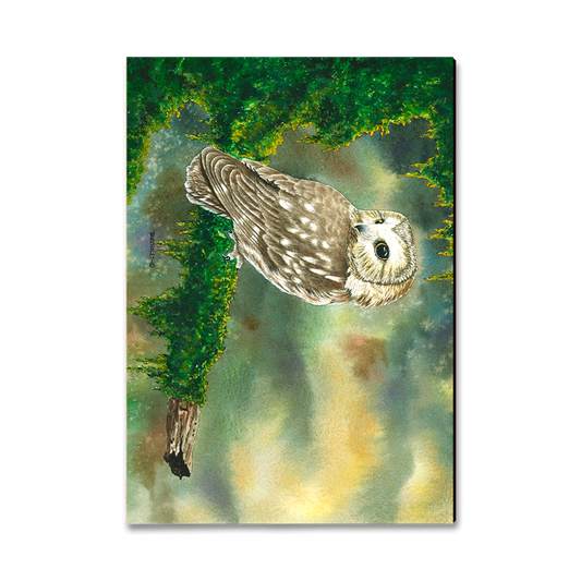 Greeting Card: Classic Edge - Bartholet's Saw Whet