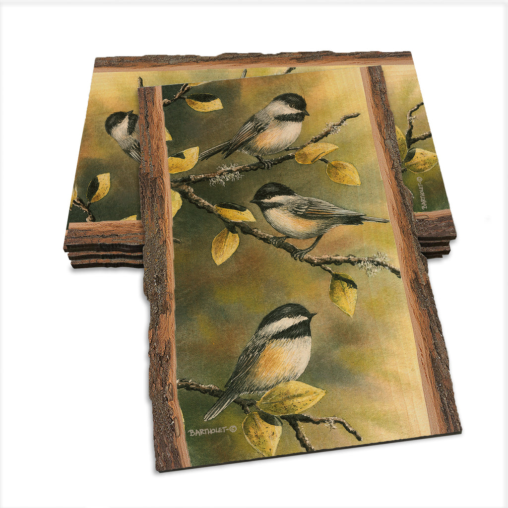 Bartholet's Three Chickadees  - Live Edge Live Edge Postcard (5pk // $2.80ea)
