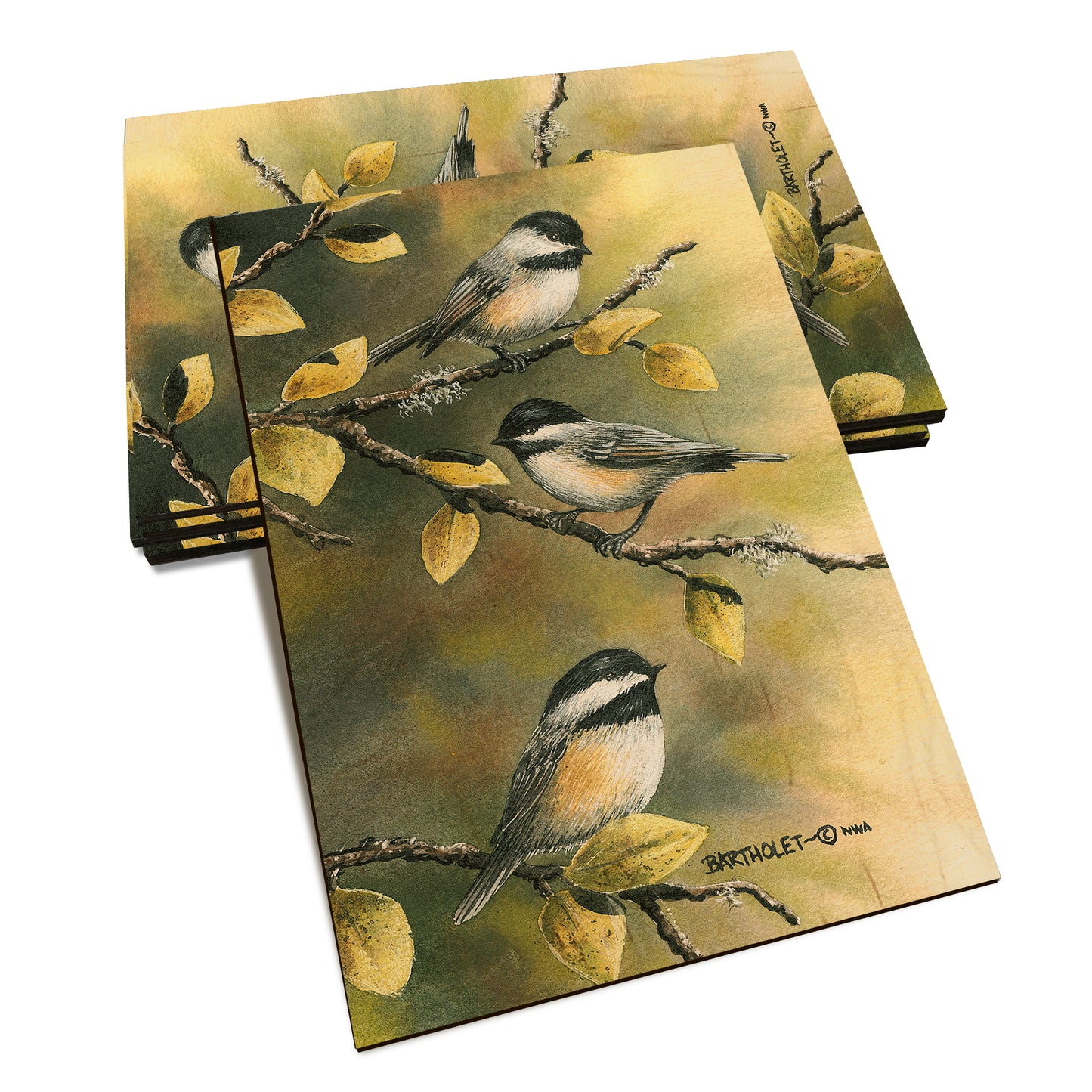 Bartholet's Three Chickadees  - Classic Edge Classic Edge Postcard (5pk // $2.80ea)