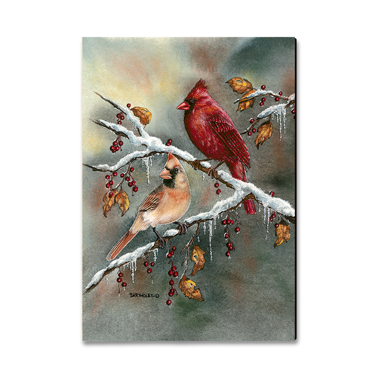 Magnet: Classic Edge - Bartholet's Winter Cardinals