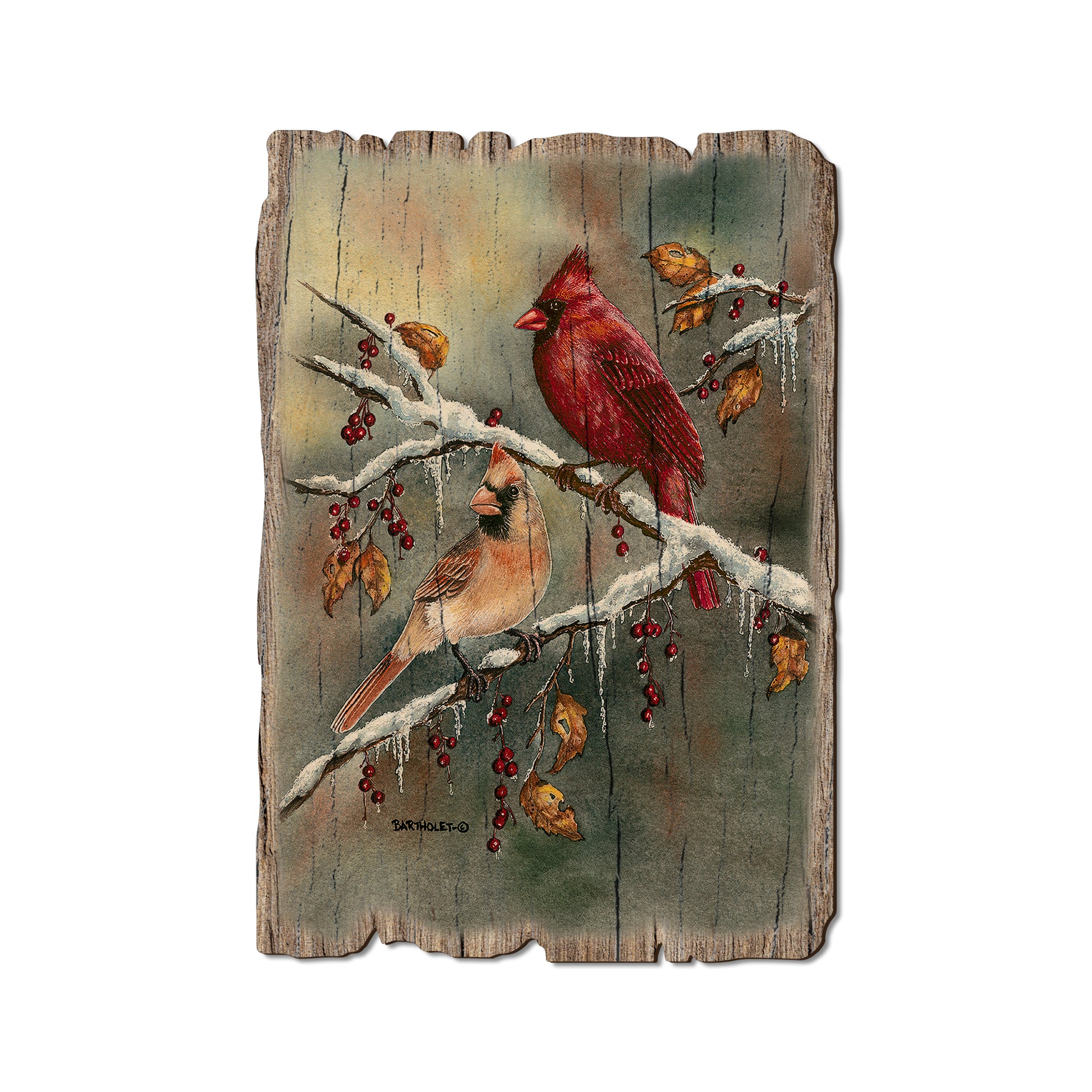 Bartholet's Winter Cardinals - Rustic Edge Postcards & Magnets Rustic Edge Postcard (5pk // $2.80ea)