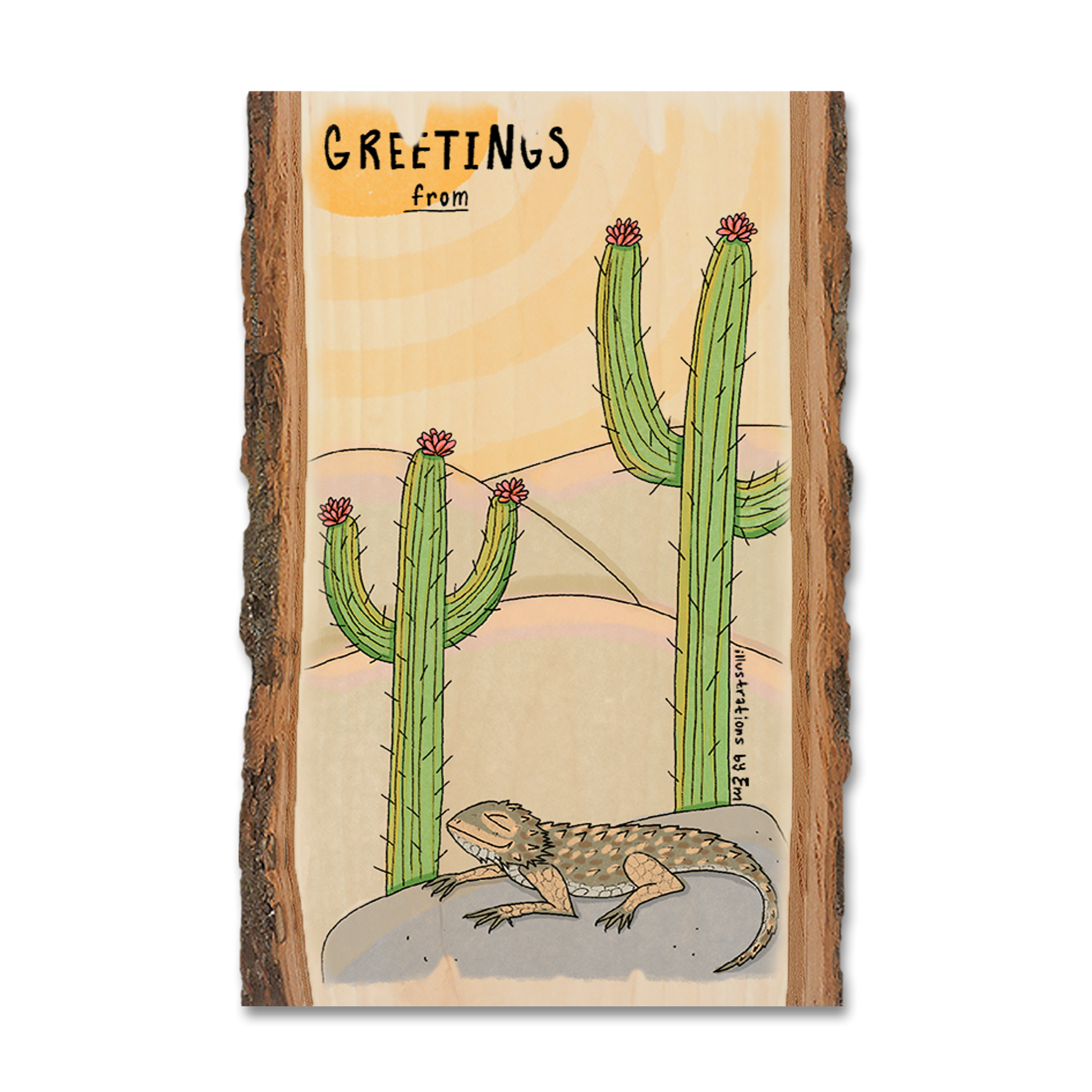 Postcard: Live Edge - Desert Cactus