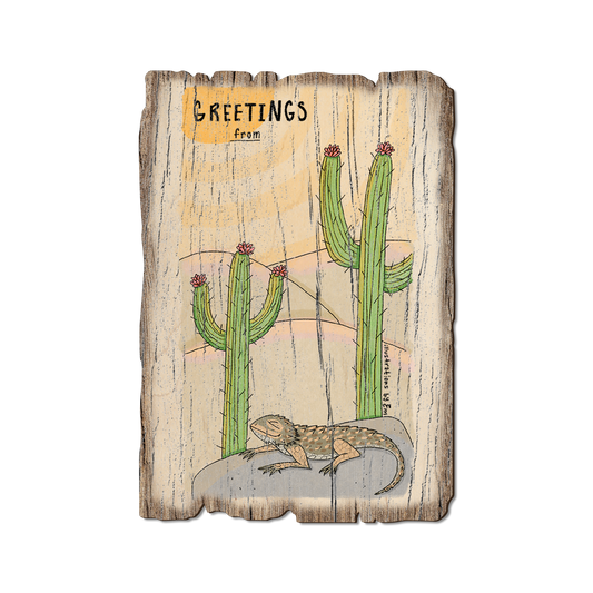 Greeting Card: Weathered Edge - Desert Cactus (Pack of 5)