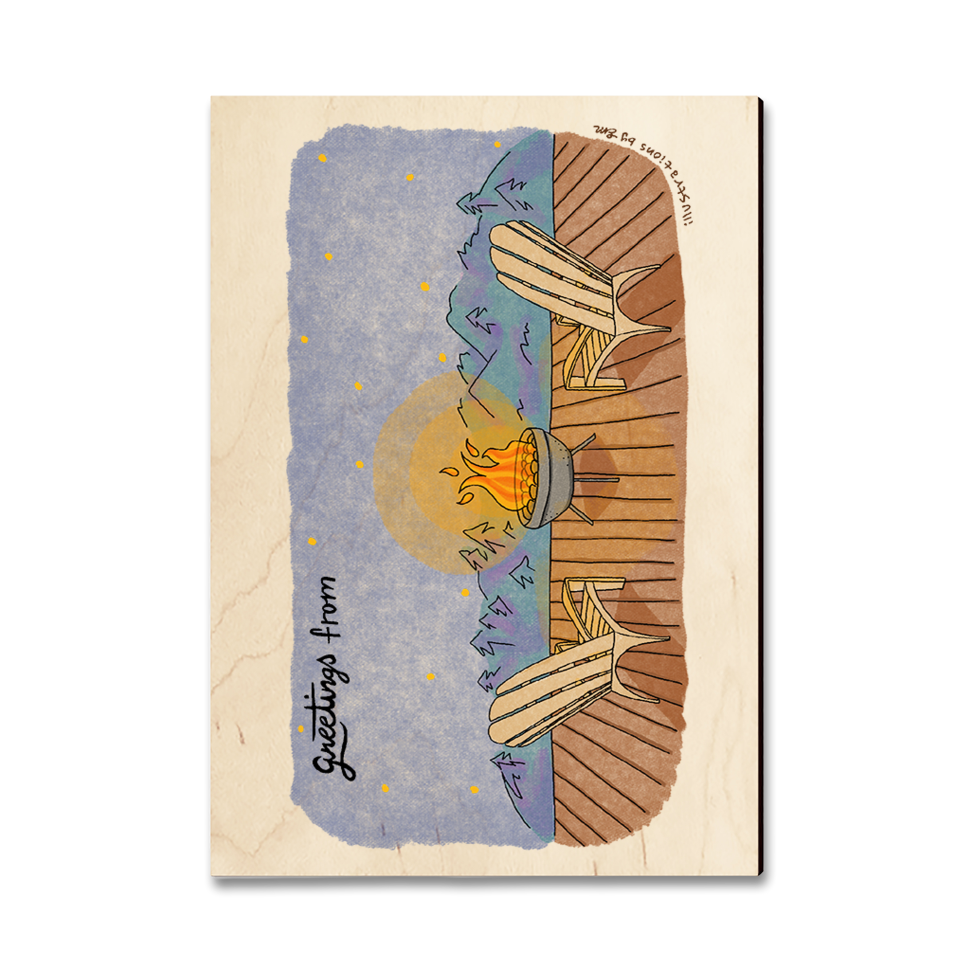 Greeting Card: Classic Edge - Deck Chairs
