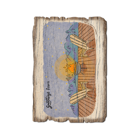 Greeting Card: Weathered Edge - Deck Chairs
