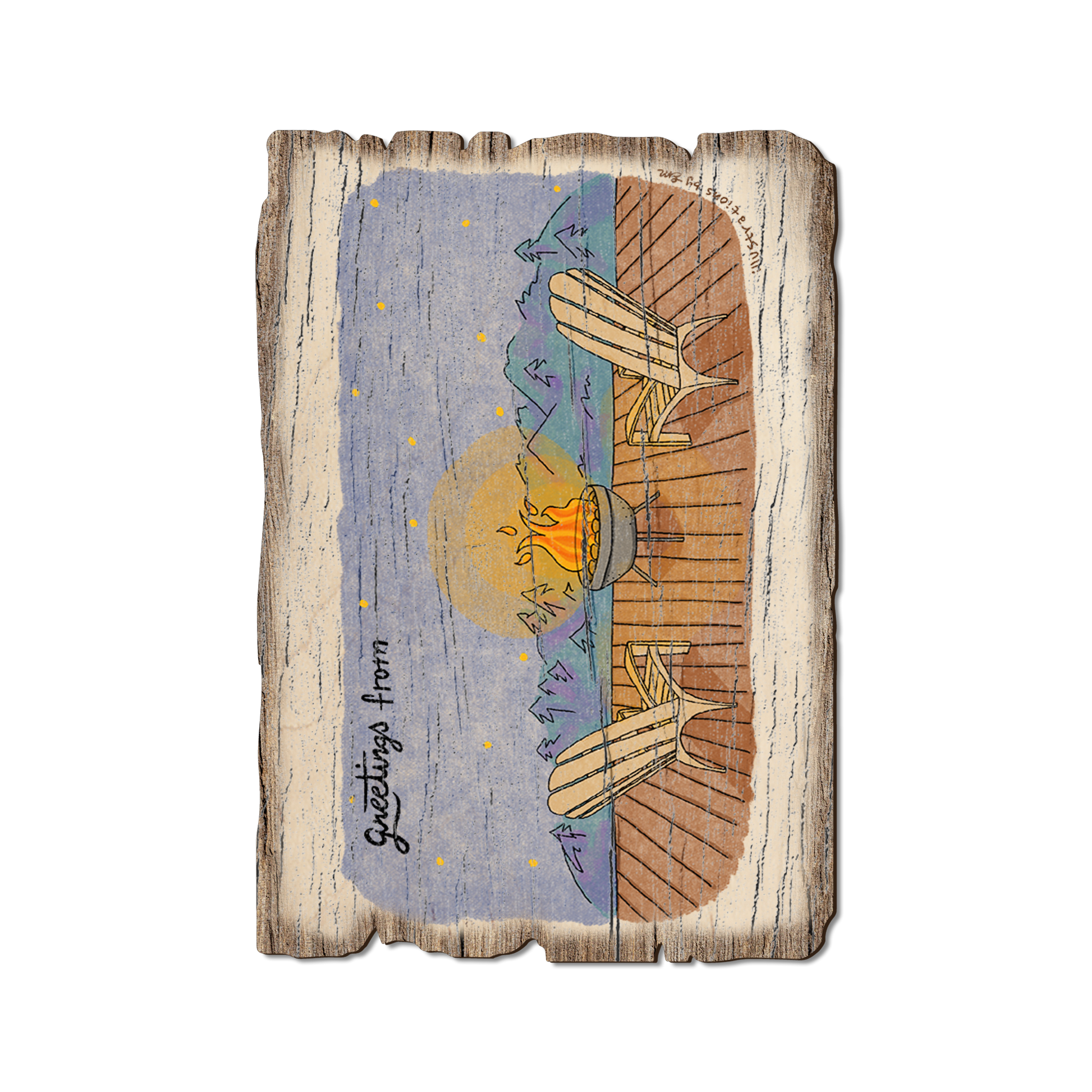 Postcard: Weathered Edge - Deck Chairs