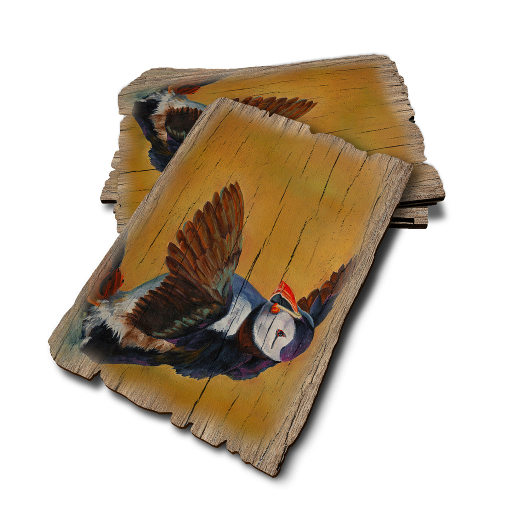 Twitchell's Afternoon Puffin - Weathered Edge Rustic Edge Postcard (5pk // $2.80ea)