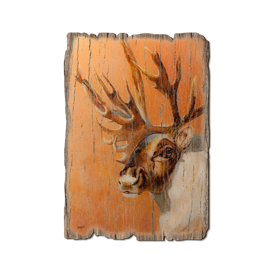 Greeting Card: Weathered Edge - Twitchell's Bull Caribou
