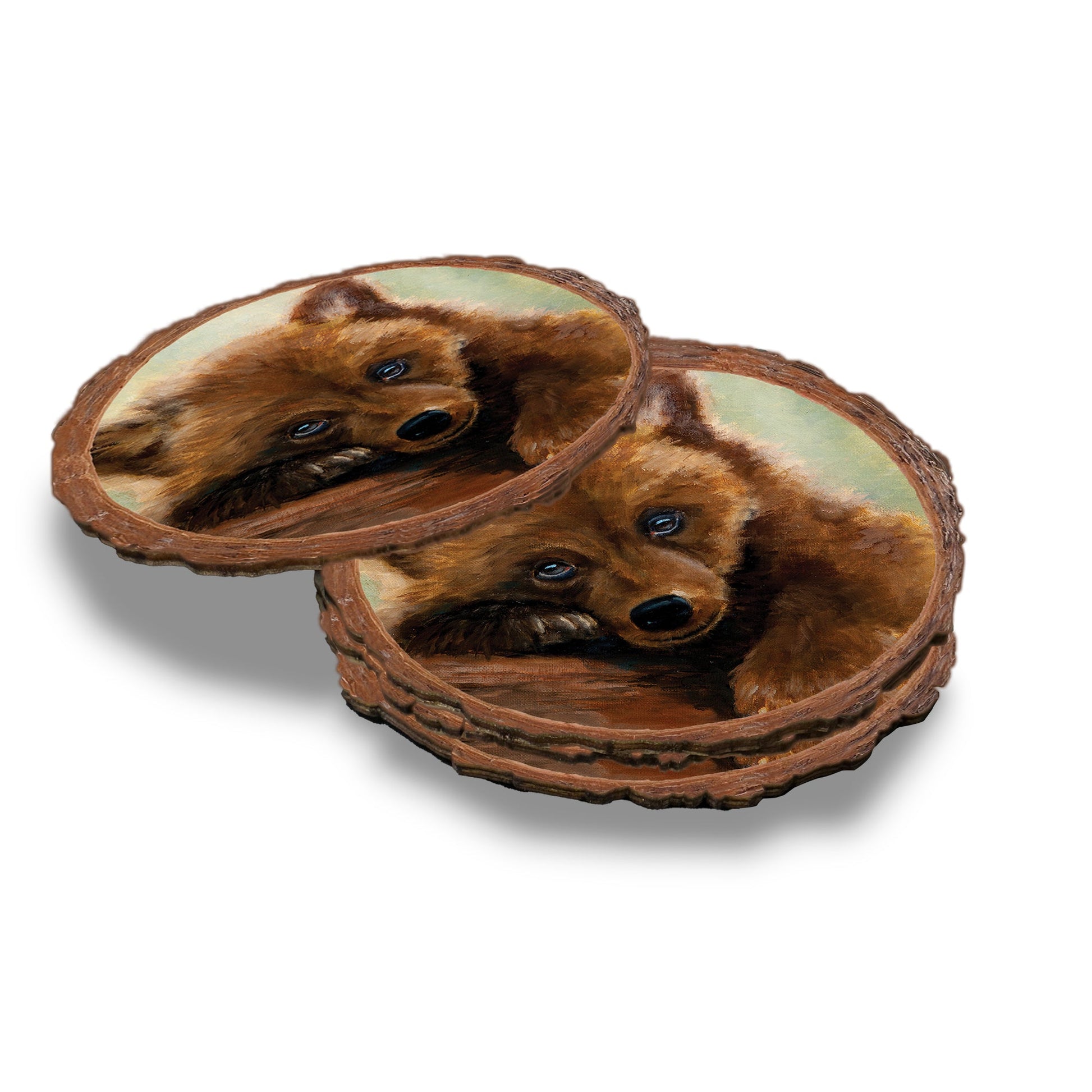 Twitchell's Bear Cub - Live Edge Live Edge Coaster (5pk // $2.80ea)