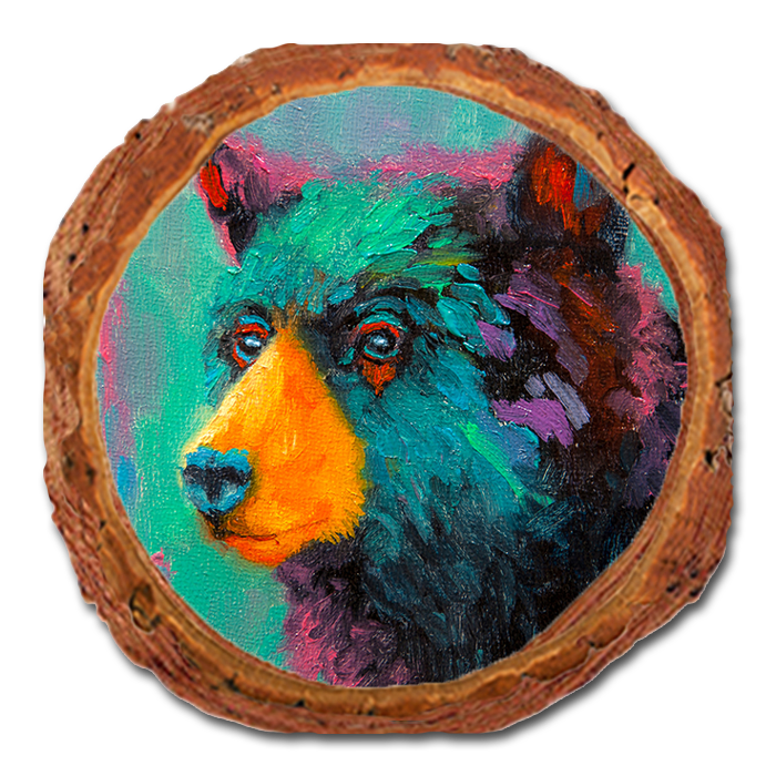 Coaster: Live Edge - Twitchell's Blueberry Bear