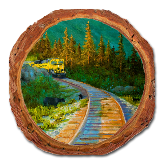 Coaster: Live Edge - Twitchell's Bear Tracks