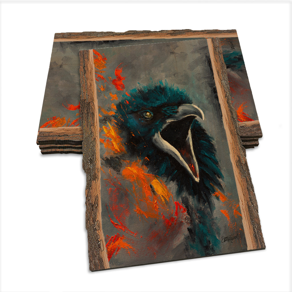 Twitchell's Fire Raven - Live Edge Live Edge Postcard (5pk // $2.80ea)