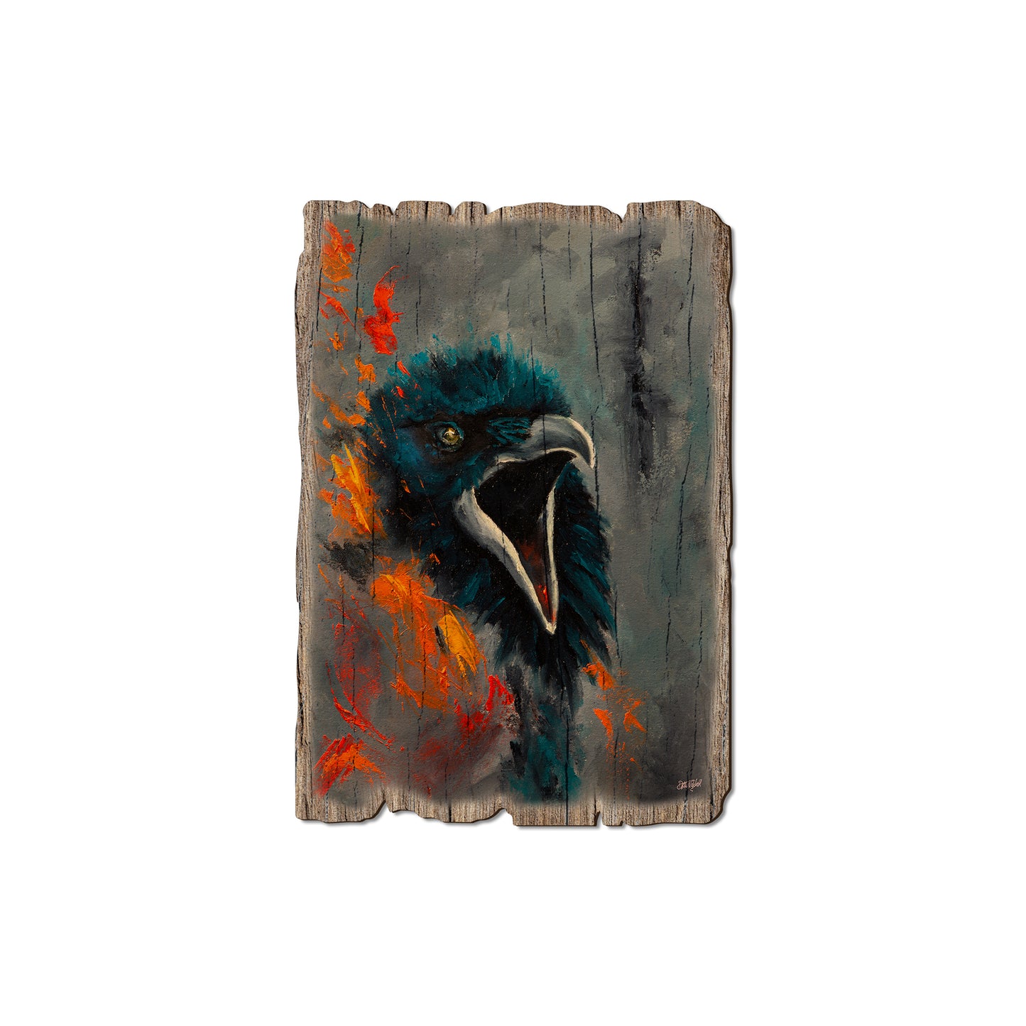 Twitchell's Fire Raven - Rustic Edge Postcards & Magnets Rustic Edge Magnet (5pk // $2.80ea)