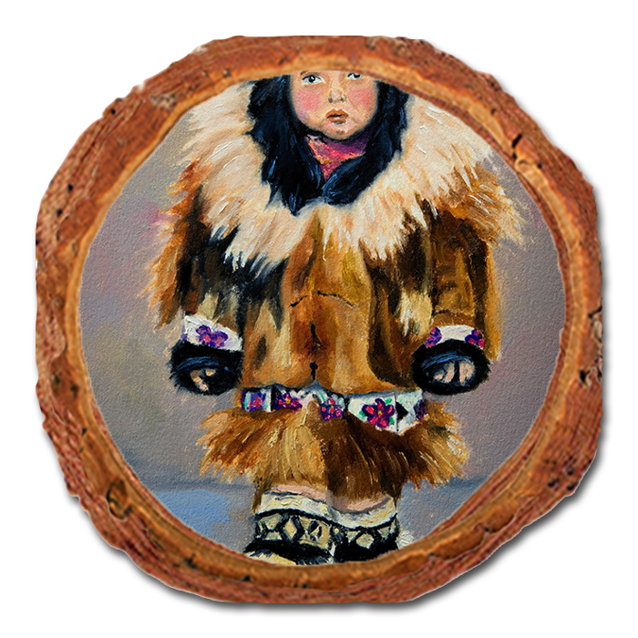 Coaster: Live Edge - Twitchell's Little Inuit Girl