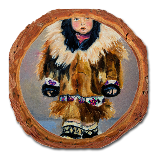 Coaster: Live Edge - Twitchell's Little Inuit Girl
