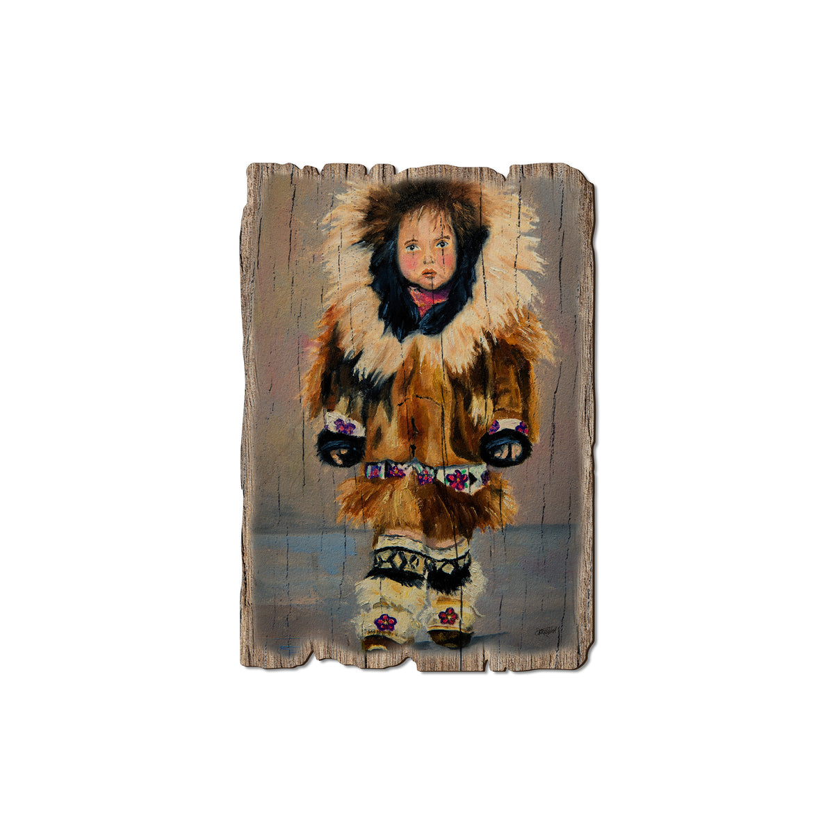 Twitchell's Little Inuit Girl - Rustic Edge Postcards & Magnets Rustic Edge Magnet (5pk // $2.80ea)