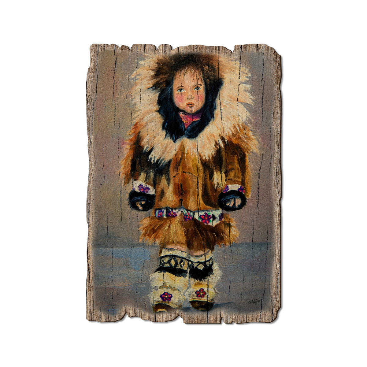 Twitchell's Little Inuit Girl - Rustic Edge Postcards & Magnets Rustic Edge Postcard (5pk // $2.80ea)