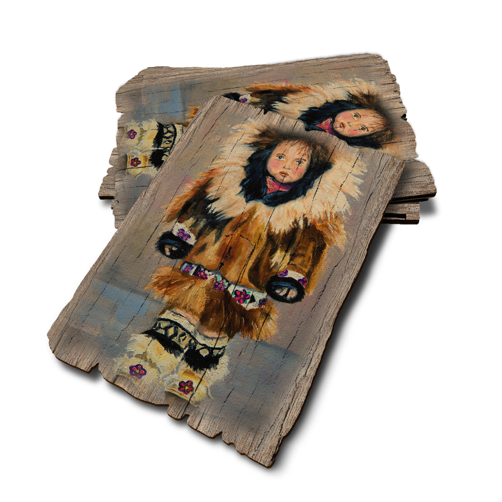 Twitchell's Little Inuit Girl - Weathered Edge Rustic Edge Postcard (5pk // $2.80ea)