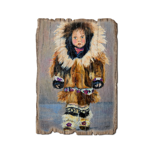 Greeting Card: Weathered Edge - Twitchell's Little Inuit Girl