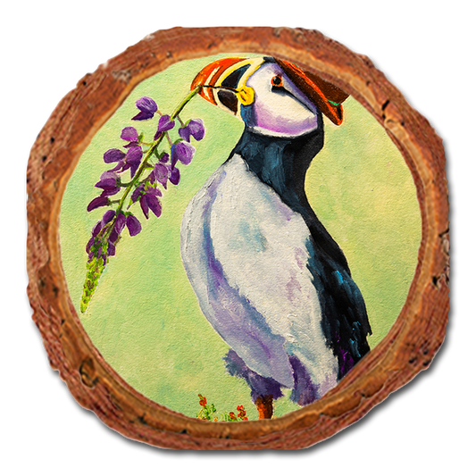 Coaster: Live Edge - Twitchell's Lupine Puffin