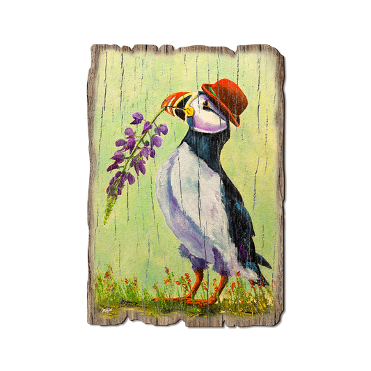 Greeting Card: Weathered Edge - Twitchell's Lupine Puffin
