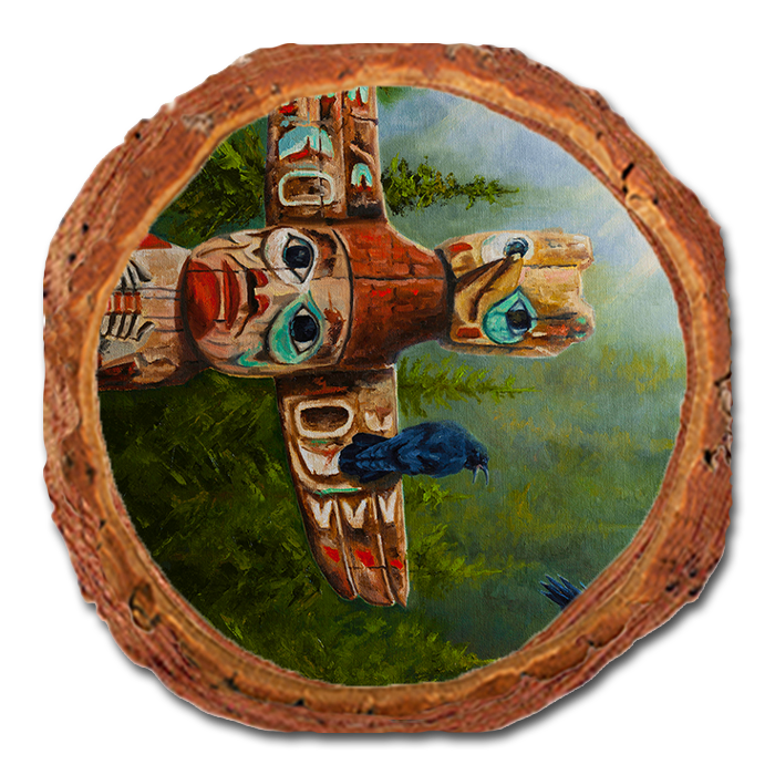 Coaster: Live Edge - Twitchell's Spirit Ravens