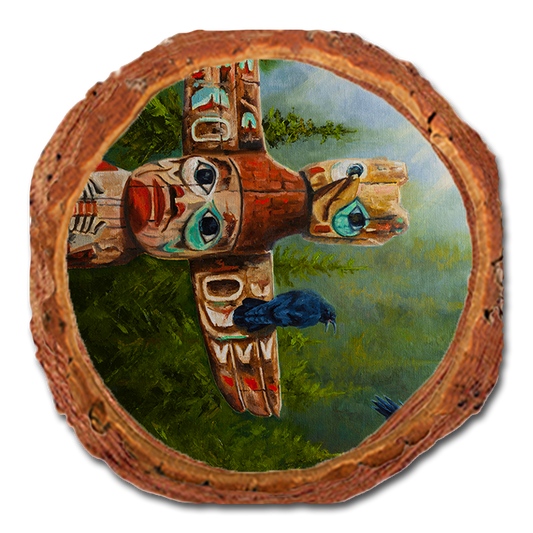 Coaster: Live Edge - Twitchell's Spirit Ravens