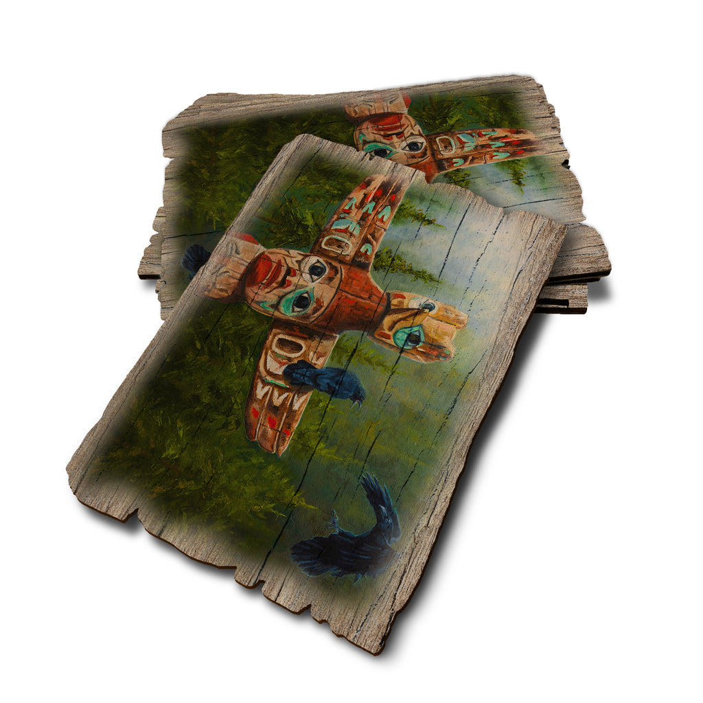 Twitchell's Spirit Ravens - Weathered Edge Rustic Edge Postcard (5pk // $2.80ea)