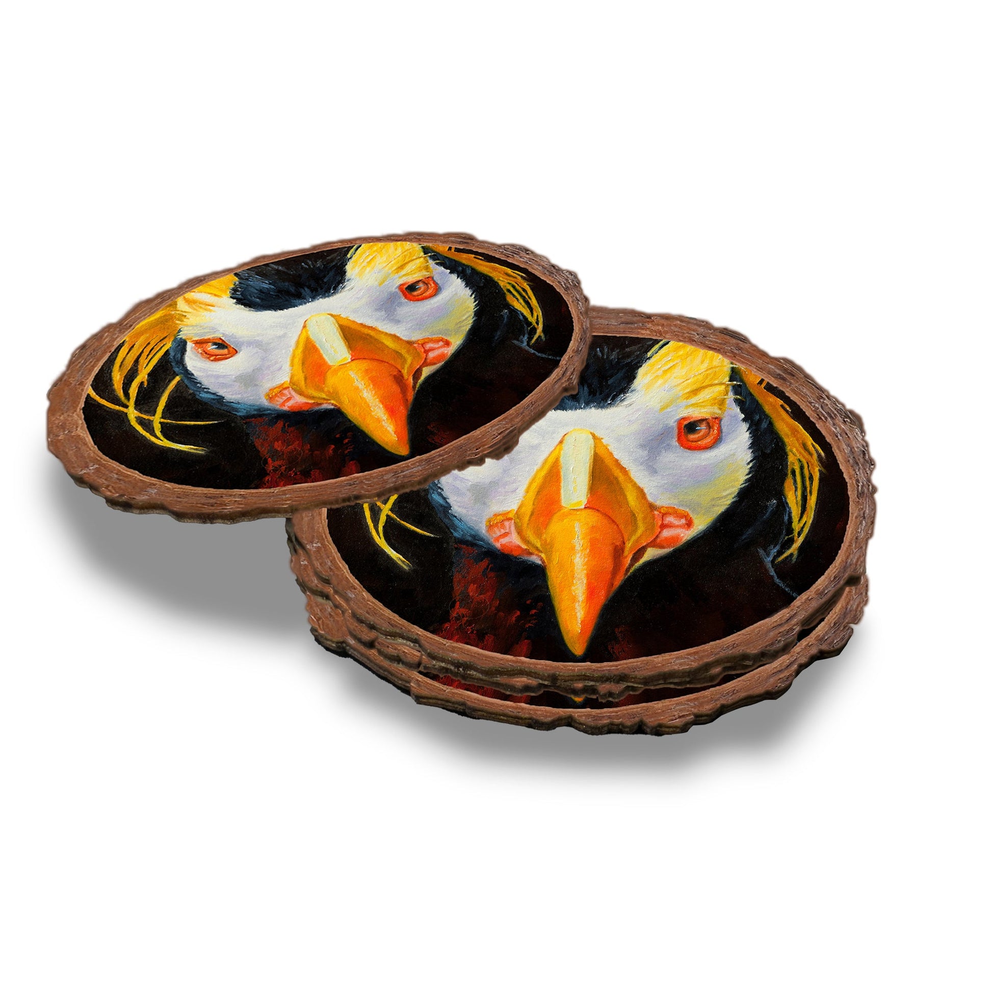 Twitchell's Tufted Puffin - Live Edge Live Edge Coaster (5pk // $2.80ea)