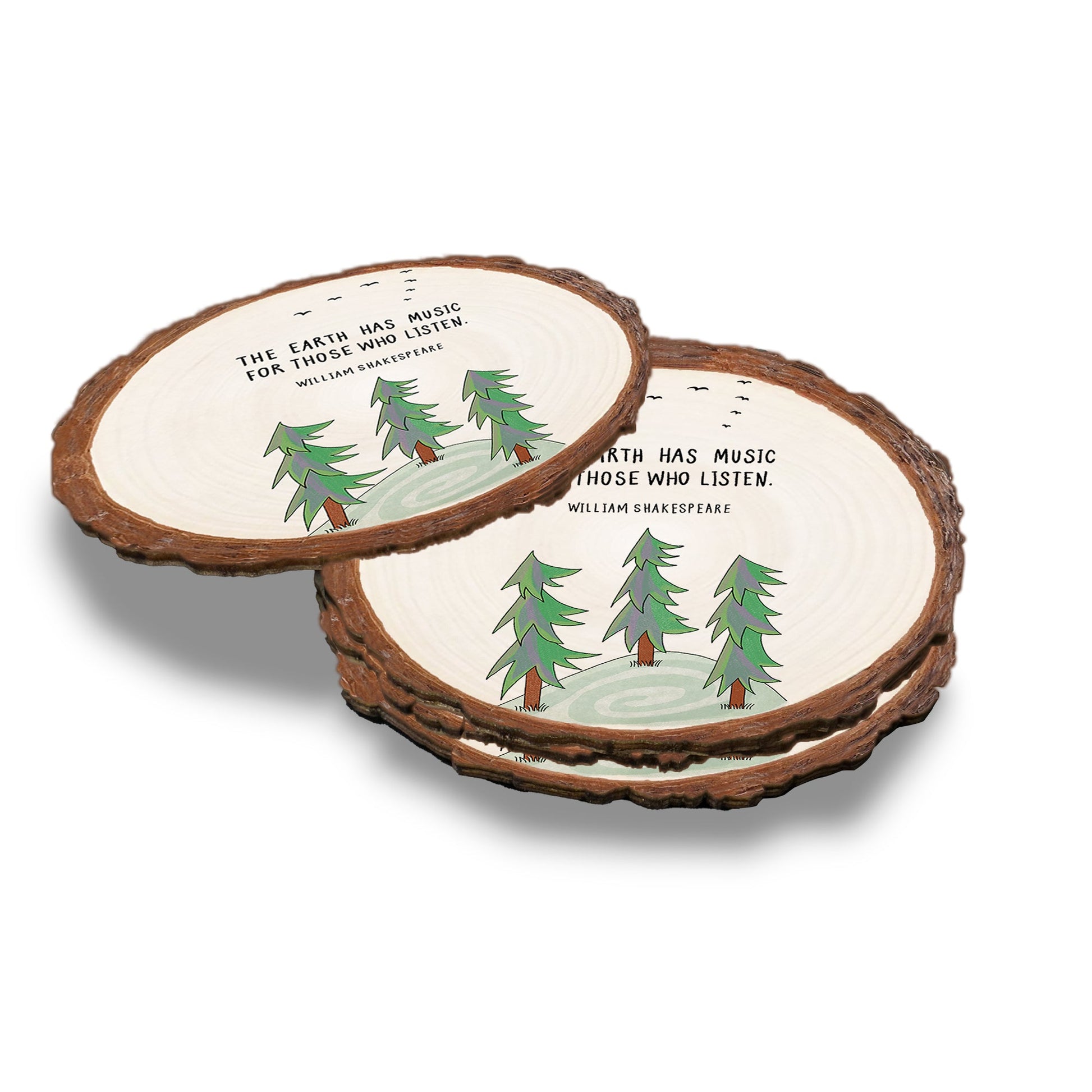 Earth's Music - Live Edge Live Edge Coaster (5pk // $2.80ea)