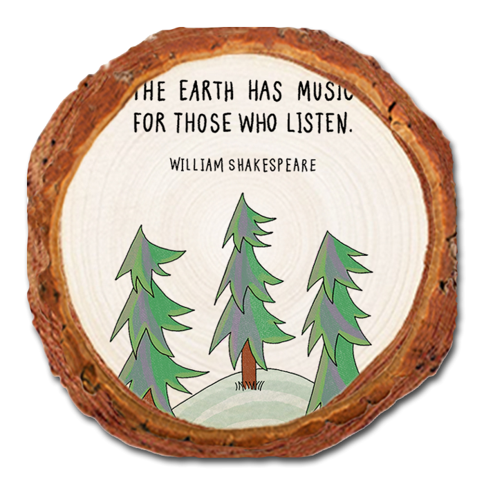 Coaster: Live Edge - Earth's Music (Pack of 5)