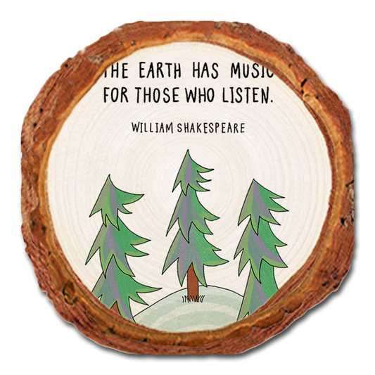 Coaster: Live Edge - Earth's Music (Pack of 5)