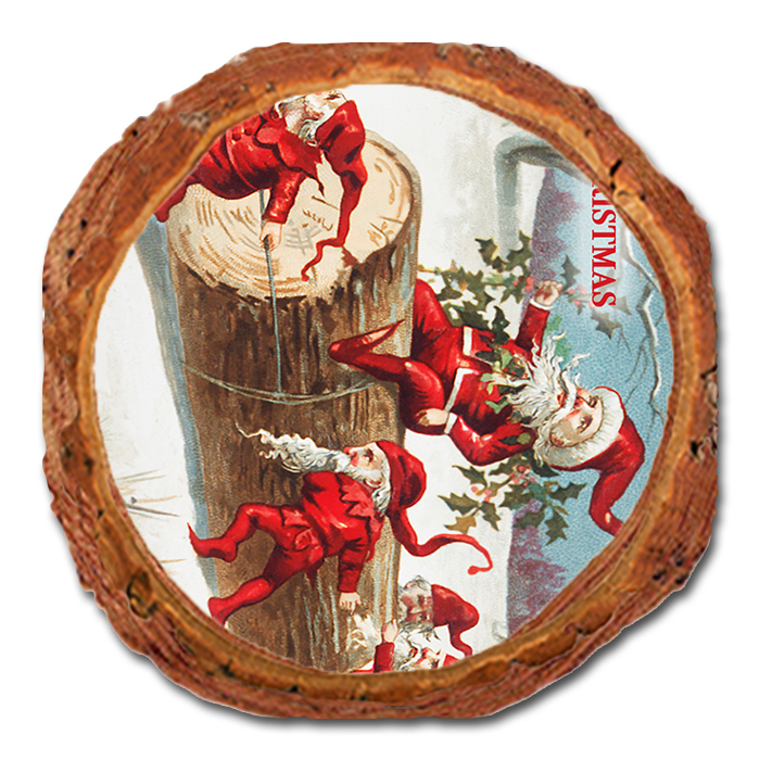 Coaster: Live Edge - Elves on Log