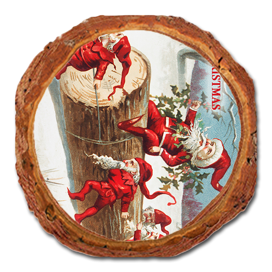 Coaster: Live Edge - Elves on Log