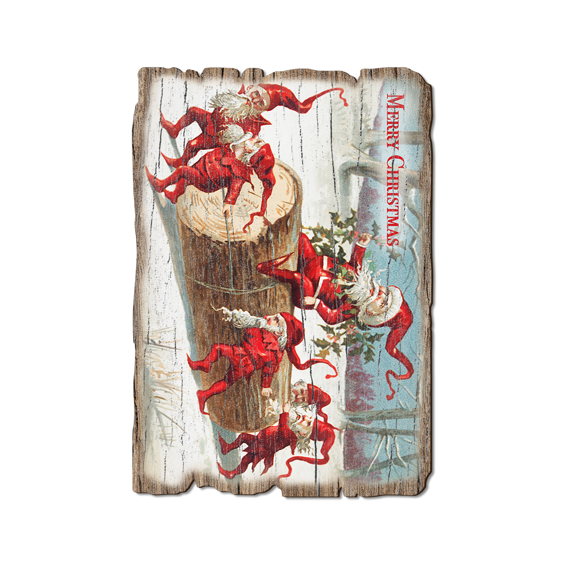 Postcard: Weathered Edge - Elves on Log