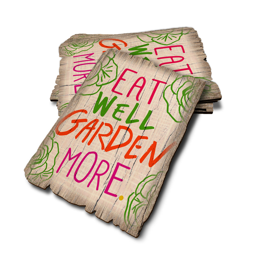 Eat Well Garden More - Weathered Edge Rustic Edge Postcard (5pk // $2.80ea)