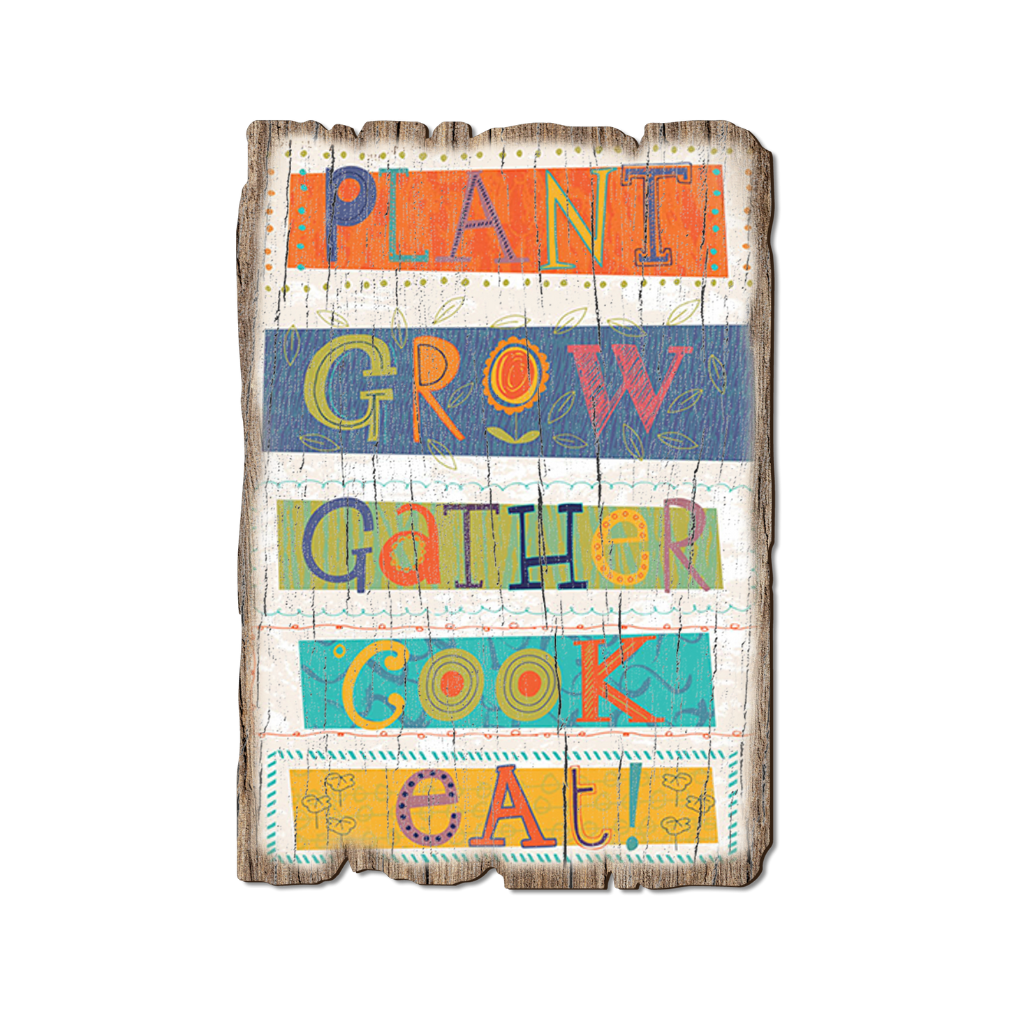 Greeting Card: Weathered Edge - Garden, Plant, Grow (Pack of 5)