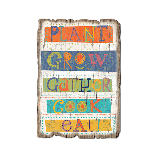 Greeting Card: Weathered Edge - Garden, Plant, Grow (Pack of 5)