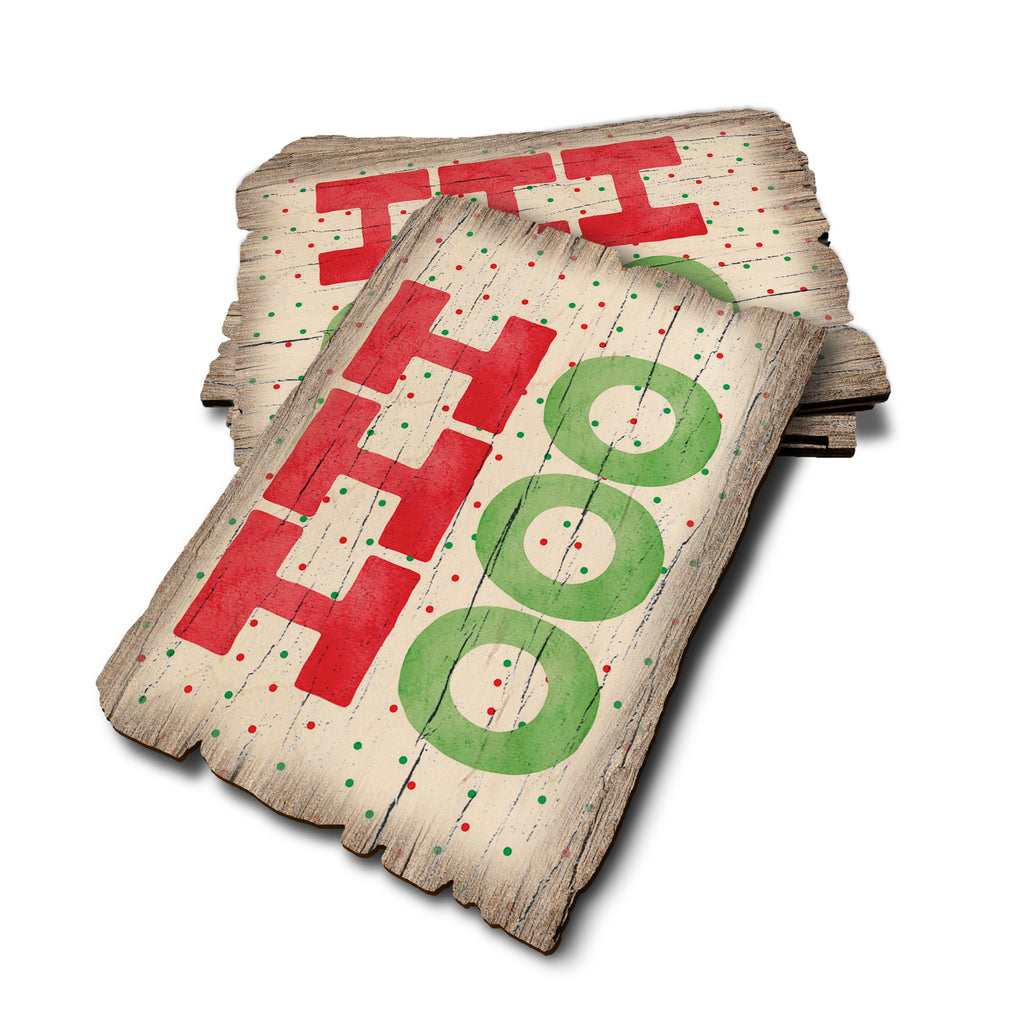 Ho Ho Ho - Weathered Edge Rustic Edge Postcard (5pk // $2.80ea)