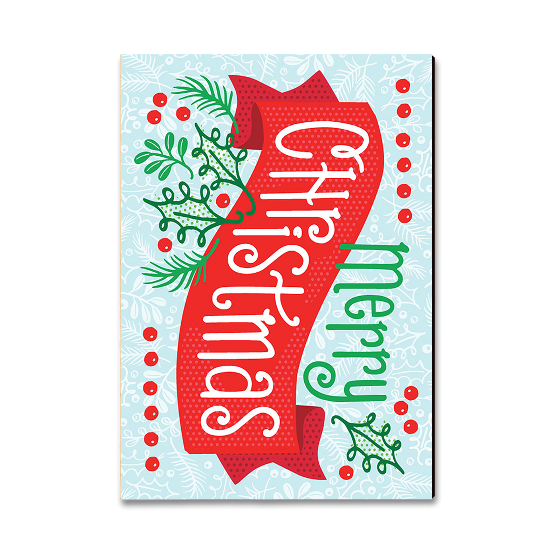 Greeting Card: Classic Edge - Merry Christmas Banner