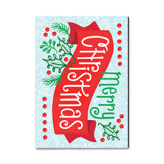 Magnet: Classic Edge - Merry Christmas Banner