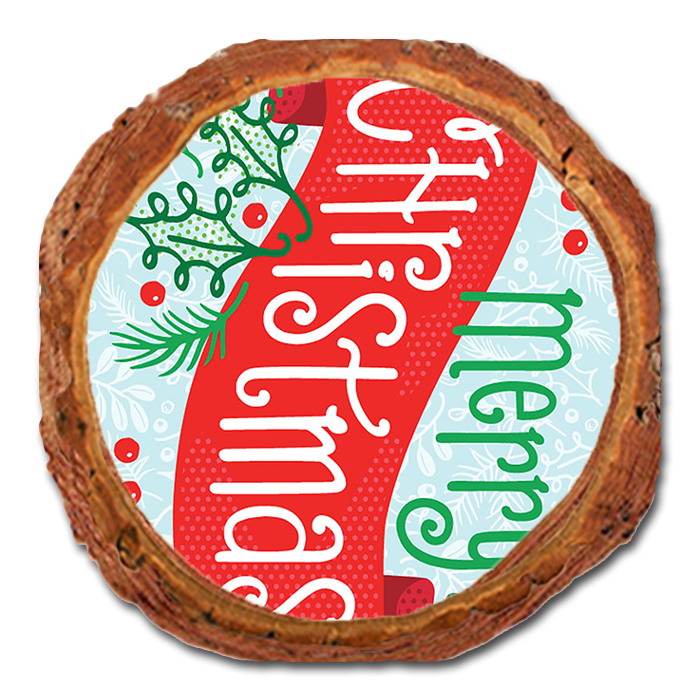 Coaster: Live Edge - Merry Christmas Banner (Pack of 5)