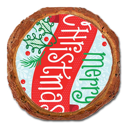 Coaster: Live Edge - Merry Christmas Banner (Pack of 5)