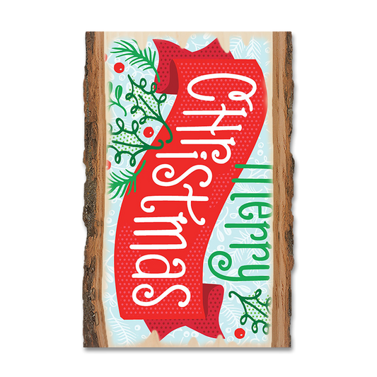 Magnet: Live Edge - Merry Christmas Banner