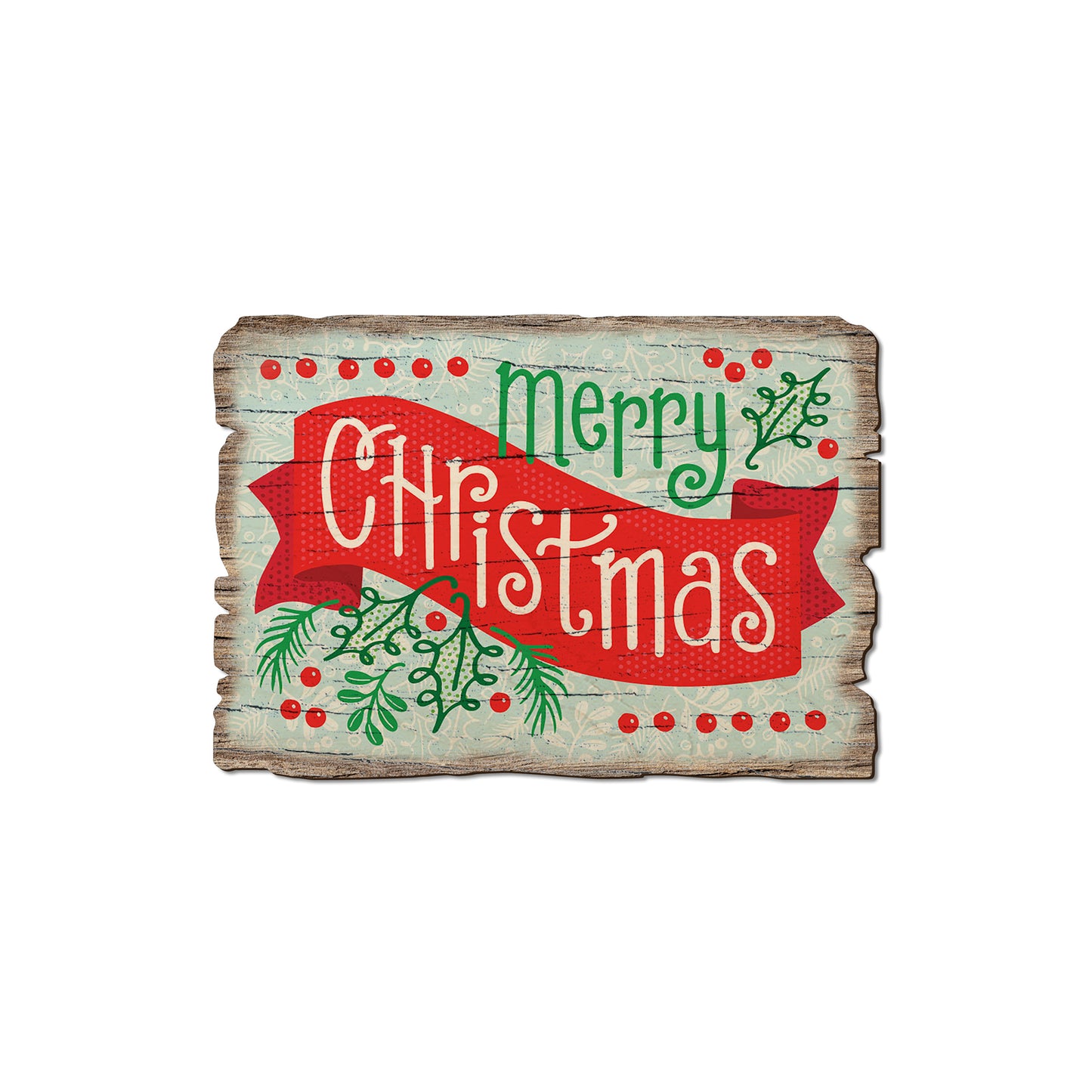 Merry Christmas Banner - Rustic Edge Postcards & Magnets Rustic Edge Magnet (5pk // $2.80ea)