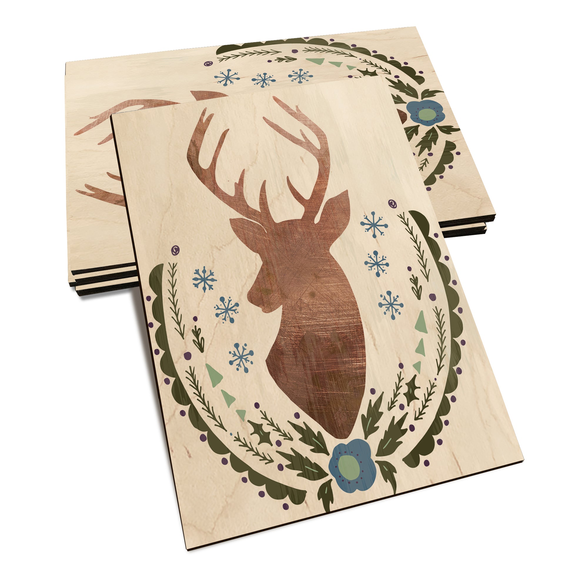 Stag Christmas - Holiday - Classic Edge Classic Edge Postcard (5pk // $2.80ea)